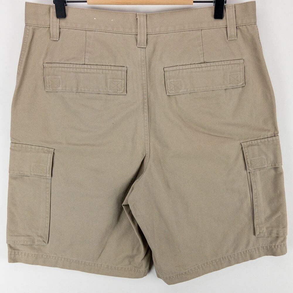 Sonoma Canas Cargo Shorts Men's 32x10 Relaxed Fit Bermuda Khaki Enzyme-Wash - Picture 9 of 11
